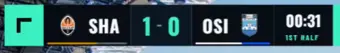 Live scorebug broadcast graphic